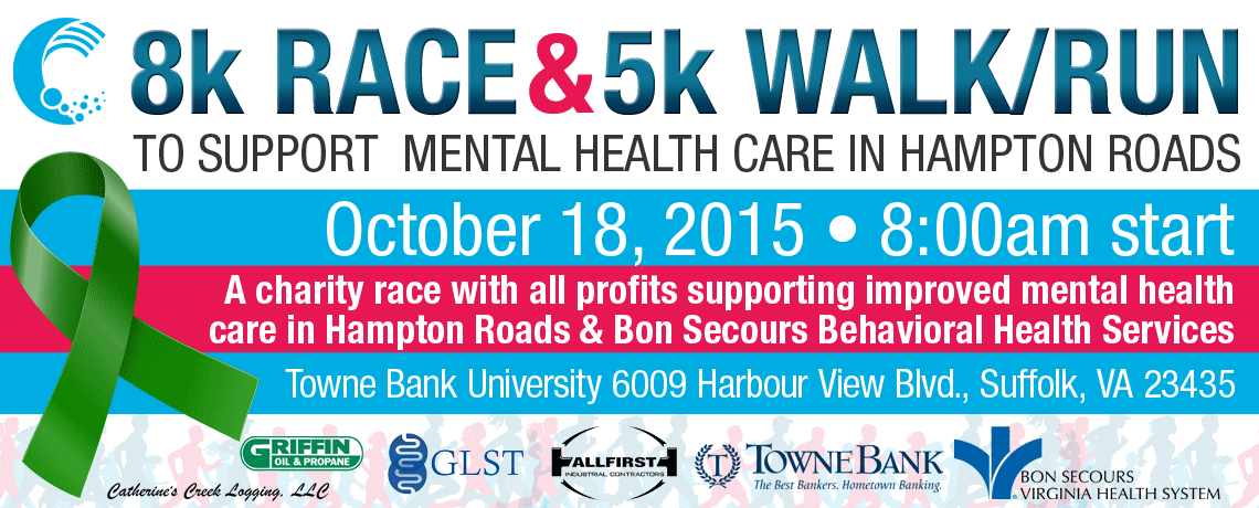 8k Race & 5k Walk/Run to Support Mental Health Care in Hampton Roads